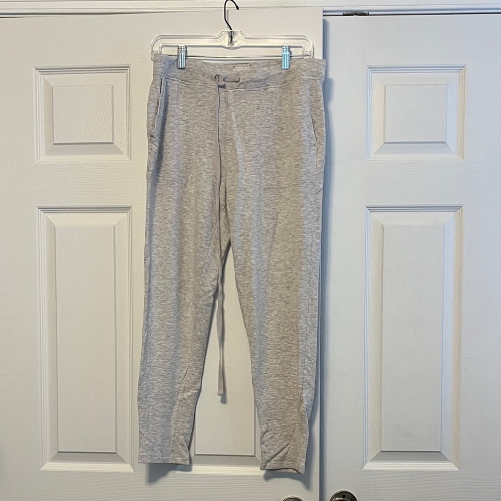 Lou & Grey by Loft. Light Gray Lounge Pants, Cropped